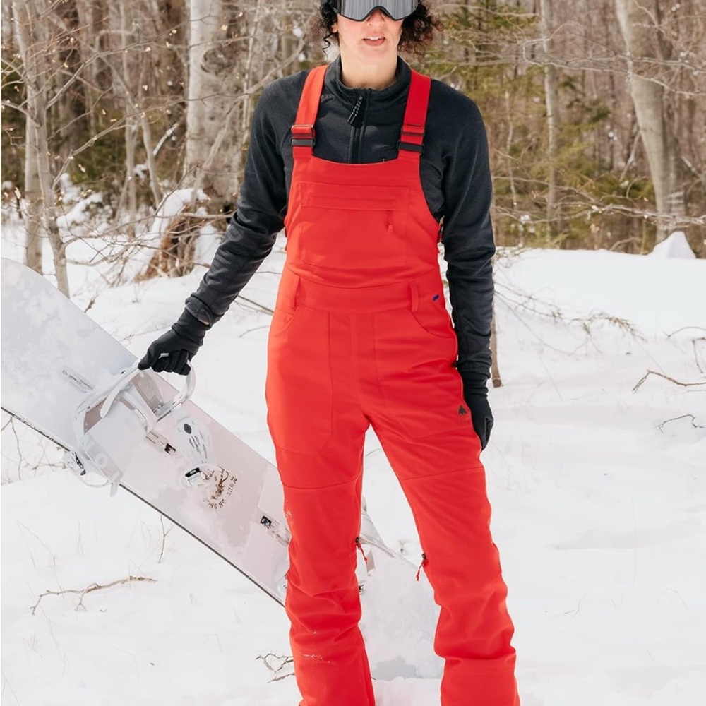 Burton Avalon Bright Red Snow Bib Jumpsuit